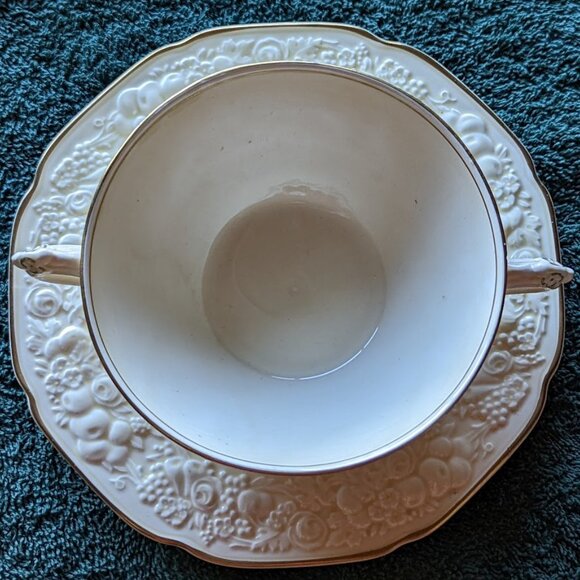 Vintage Crown Ducal Florentine Gold Band 2057 Fine China 51-Piece Set - Picture 5 of 16